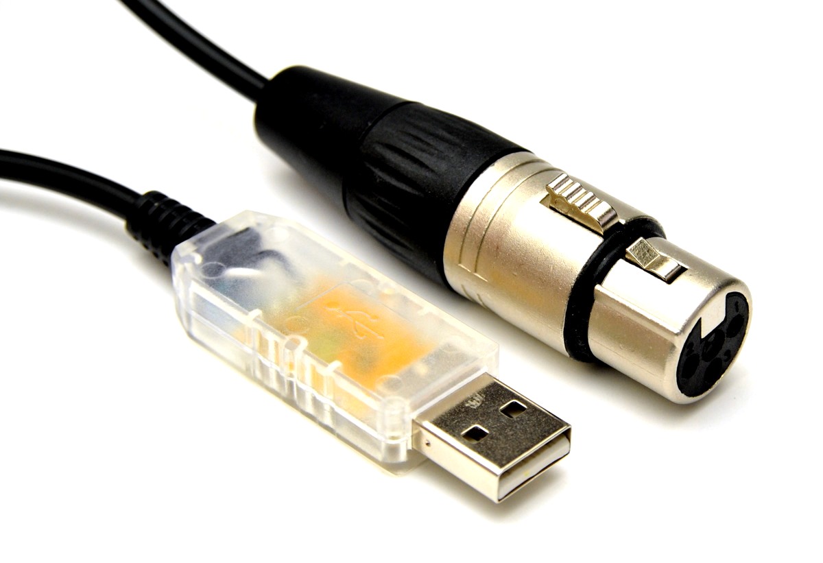 図2-1.USBドングル付きDMXケーブル
