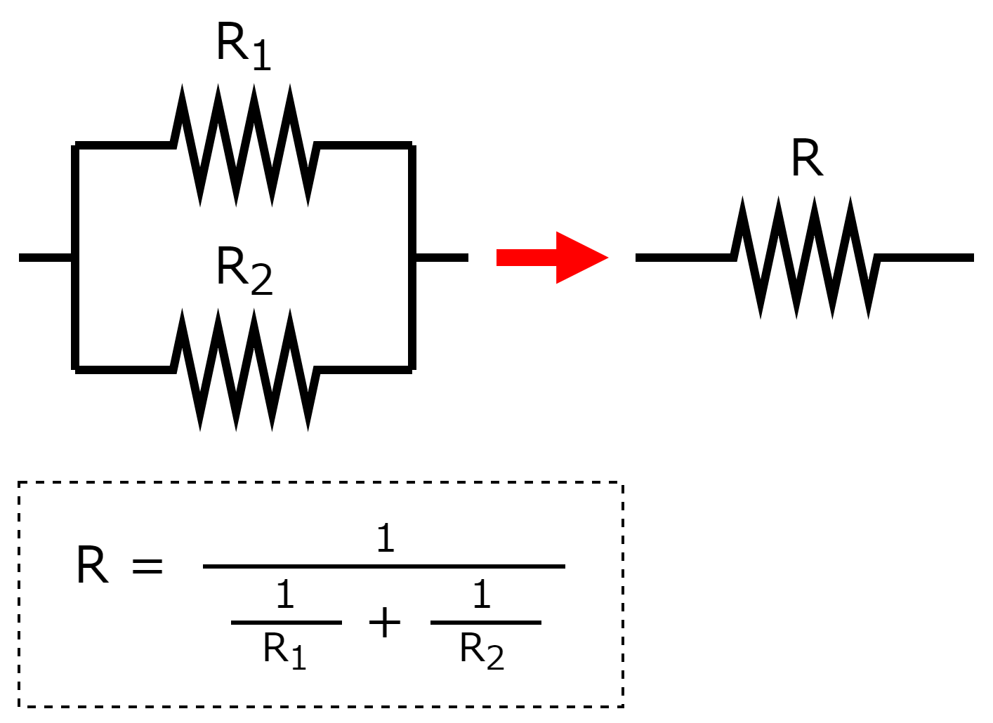 図1-3-3-1.並列接続の合成抵抗