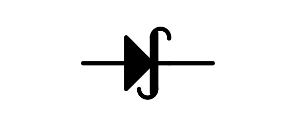 図2-3-3-2.ショットキーバリアダイオードの回路記号