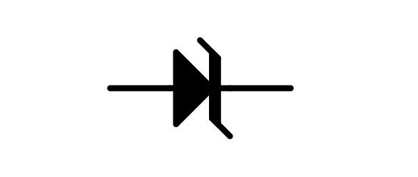 図2-3-3-4.定電圧(ツェナー)ダイオードの回路記号