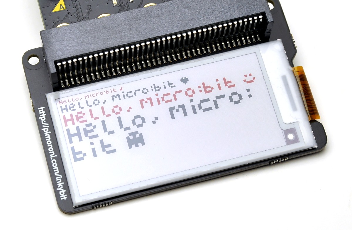 図1-11.テキスト「Hello, micro:bit」の表示